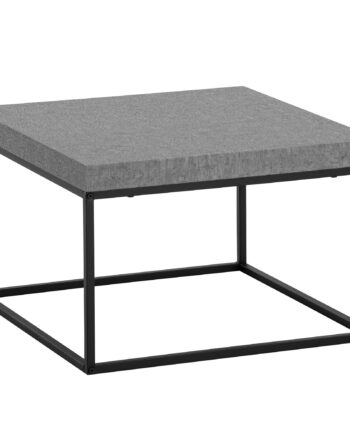 Sofabord 60x60x38 Cm Gråt Sofabord   Betonlook Moderne Designer Stuebord Firkantet Loungebord Lille Sofabord Med Metalben