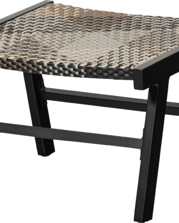 Sofapuf Fodskammel Woood Collection Pom Flerfarvet Polyethylen   Sort Aluminiumsstel