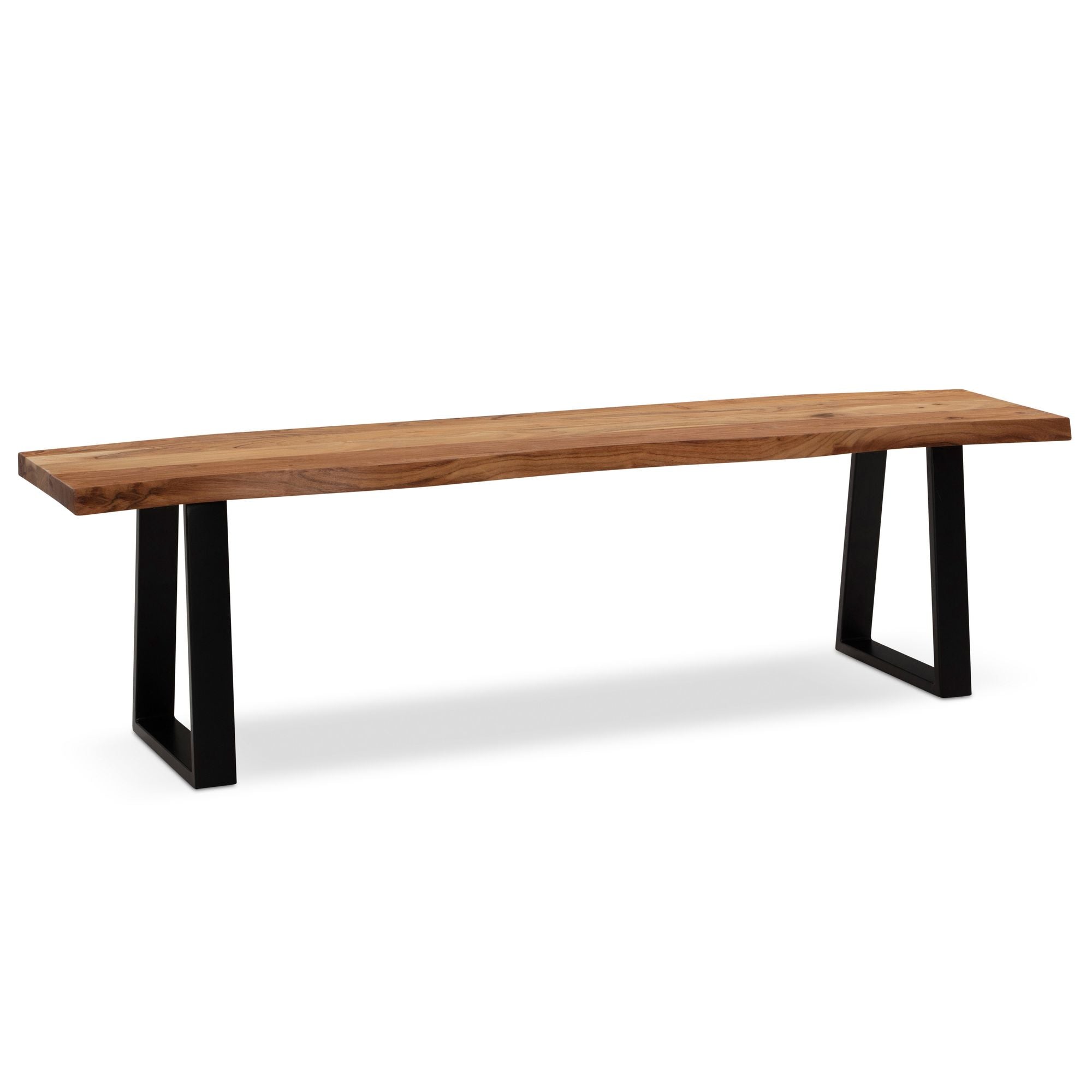 Spisebænk 120x40x45 Cm Akacie Massivt Træ Metal Med Trækant