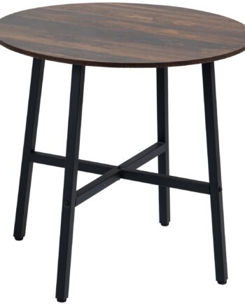 Spisebord Køkkenbord  Stort Bord  Industrielt Design  Rustikt Design  80   76 Cm  Brun