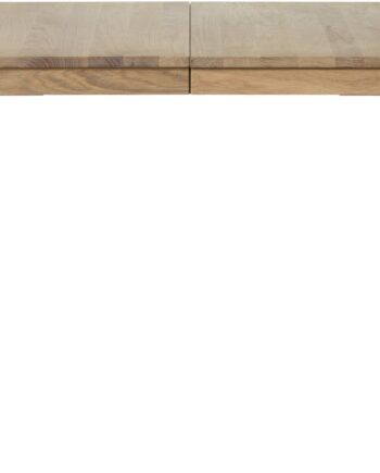 Spisebord Med Udtræk Nordique Design Amalfi   Natur Egetræ Sort Metal  L160 210ã B90ã H74 Cm