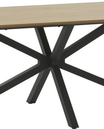 Spisebord Nordique Design Cesura 200x100 Cm H75 Mdf Bordplade  Metal Stel Natur Sort