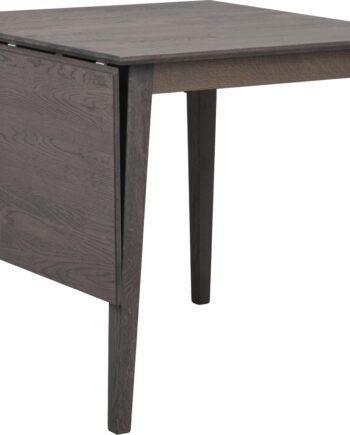 Spisebord Rowico Filippa Klapbord   Mørkebrunt Massivt Egetræ 80ã 80 Cm Udtræk Til 125 Cm Fsc-certificeret
