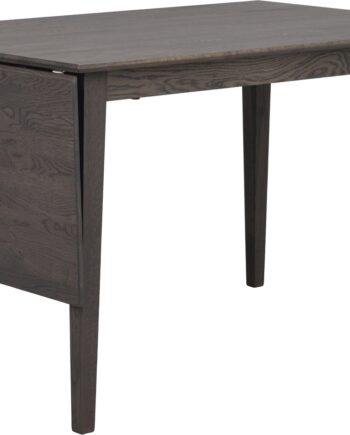 Spisebord Rowico Filippa Mørkebrunt Massivt Egetræ Med Drop-leaf Udtræk 120-165 Cm Fsc-certificeret