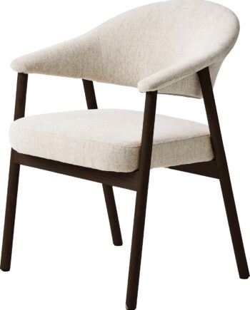 Spisebordsstol Armstol Nordique Design Elk  Sand Mørk Natur  100  Polyester  H81ã B63ã D63 Cm