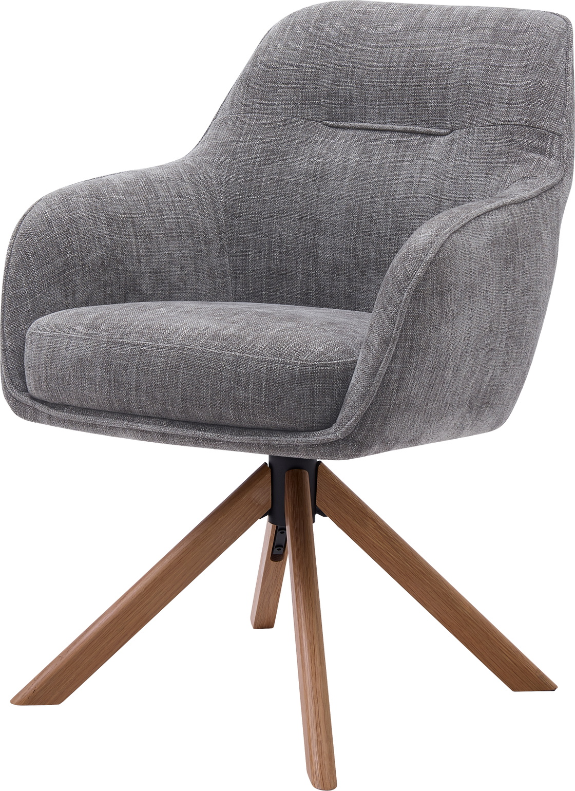 Spisebordsstol Med Armlæn Nordique Design Avola Mørkegrå Natur 100 Polyester H86ã B57ã D65 Cm
