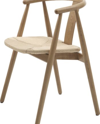 Spisebordsstol Med Armlæn Nordique Design Relate Natur Egetræ H76     B52   L59 Cm