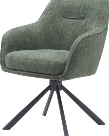 Spisebordsstol Med Armlæn Nordique Design Select Variant Fun 360 Graders Drejefod Skovgrøn