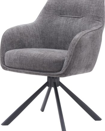Spisebordsstol Med Armlæn Og 360 Drejesokkel Nordique Design Select Variant Fun Granit