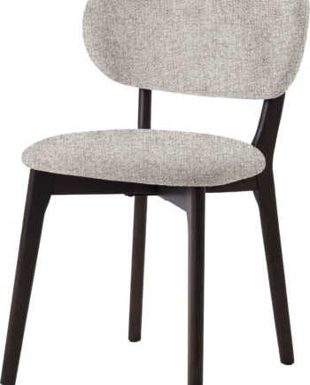 Spisebordsstol Nordique Design Stilo Polstret Sæde 100  Polyester  Egetræsben  Sand Mørkegrå  H80xb49xd54 Cm
