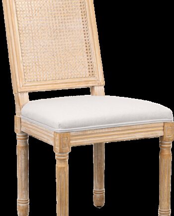 Spisebordsstol Nordlys Furniture Cambridge Lysegrå Fletryg Fsc Gummitræ Oeko-tex Polstring