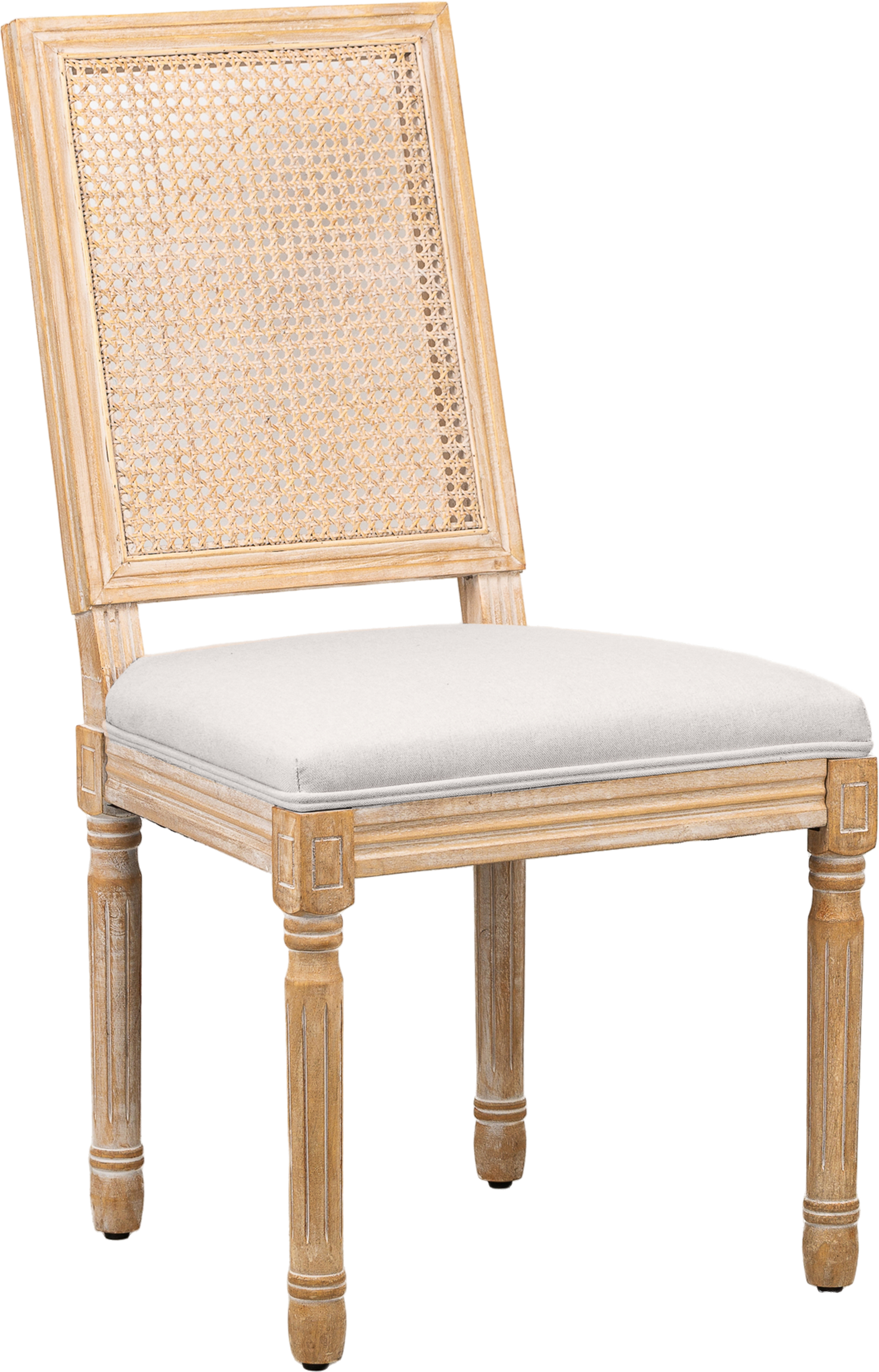 Spisebordsstol Nordlys Furniture Cambridge Lysegrå Fletryg Fsc Gummitræ Oeko-tex Polstring