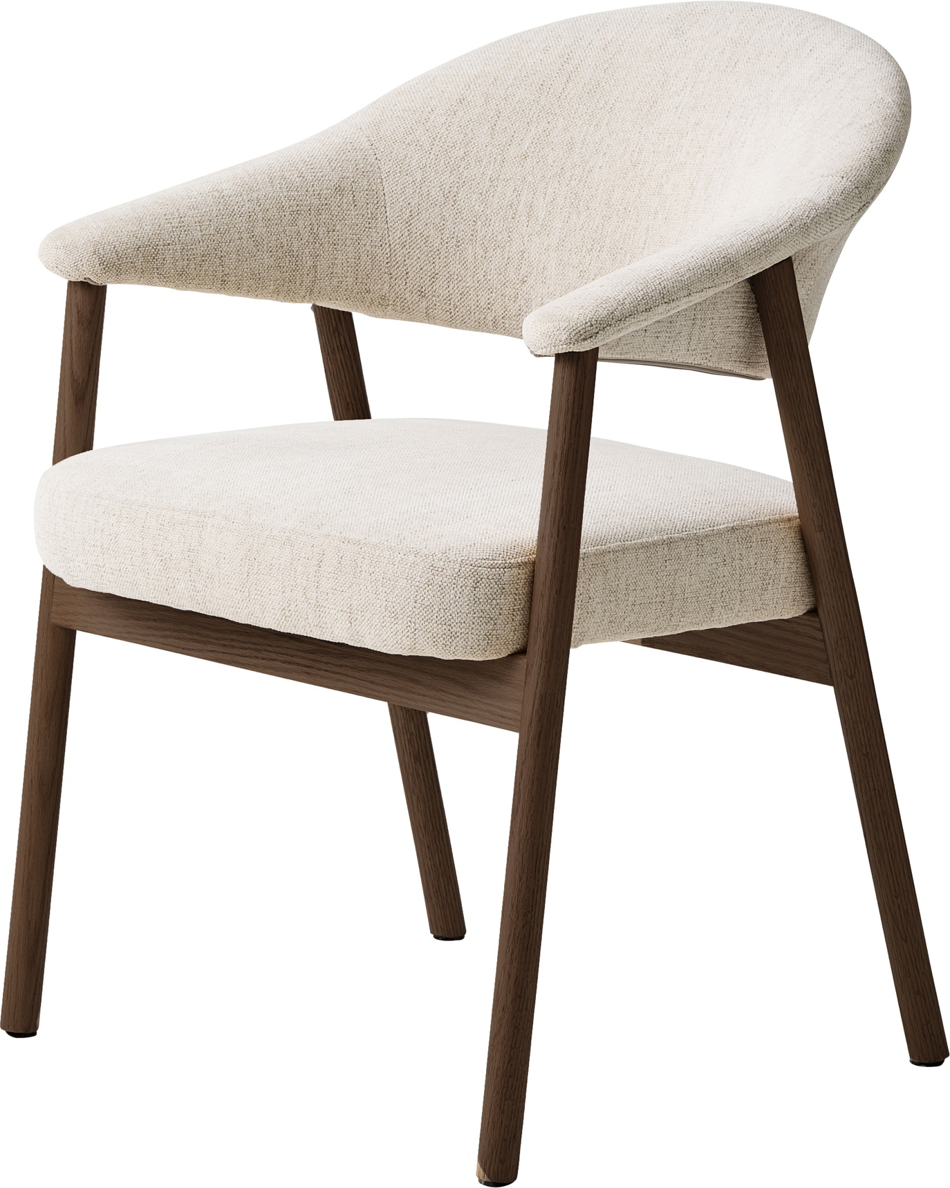 Spisebordsstol Spisestol Med Armlæn Nordique Design Elk Lysgrå Mørk Natur 100 Polyester