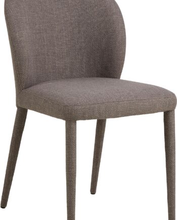 Spisebordsstol Spisestol Signature Portia Polstret   Basel-stof  Lys Gråbrun  Stålstel H83   B47   D44 Cm