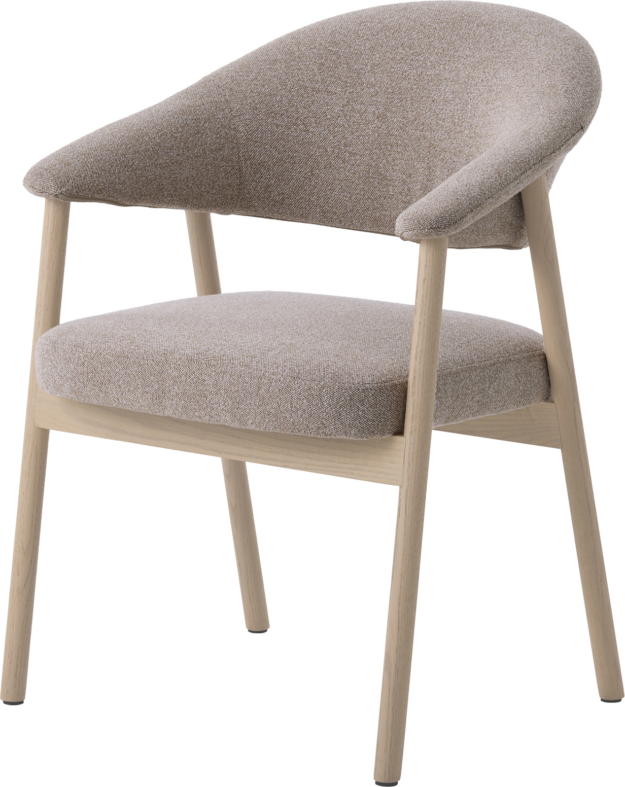 Spisebordsstol Spisestuestol Med Armlæn Nordique Design Elk Beige Lys Natur 100 Polyester H81ã B63ã D63 Cm