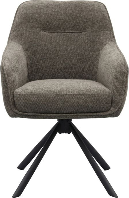 Spisebordsstol Spisestuestol Nordique Design Avola Med Armlæn Mørkegrå Greige 100 Polyester H89xb59xd65 Cm