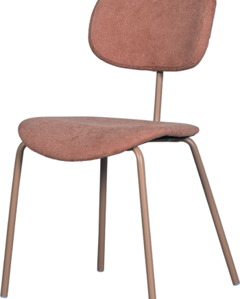 Spisebordsstol Woood Link Lyserød Ribbet Polyester H78   B45   L54 Cm