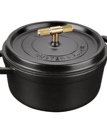 Staub Buster Punch Rund Gryde 24 Cm  Messingknop