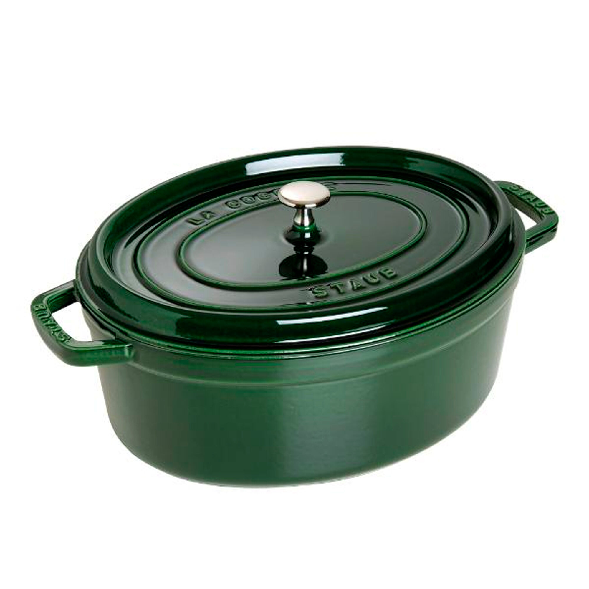 Staub La Cocotte Oval Støbejernsgryde 33 Cm          Basilikagrøn
