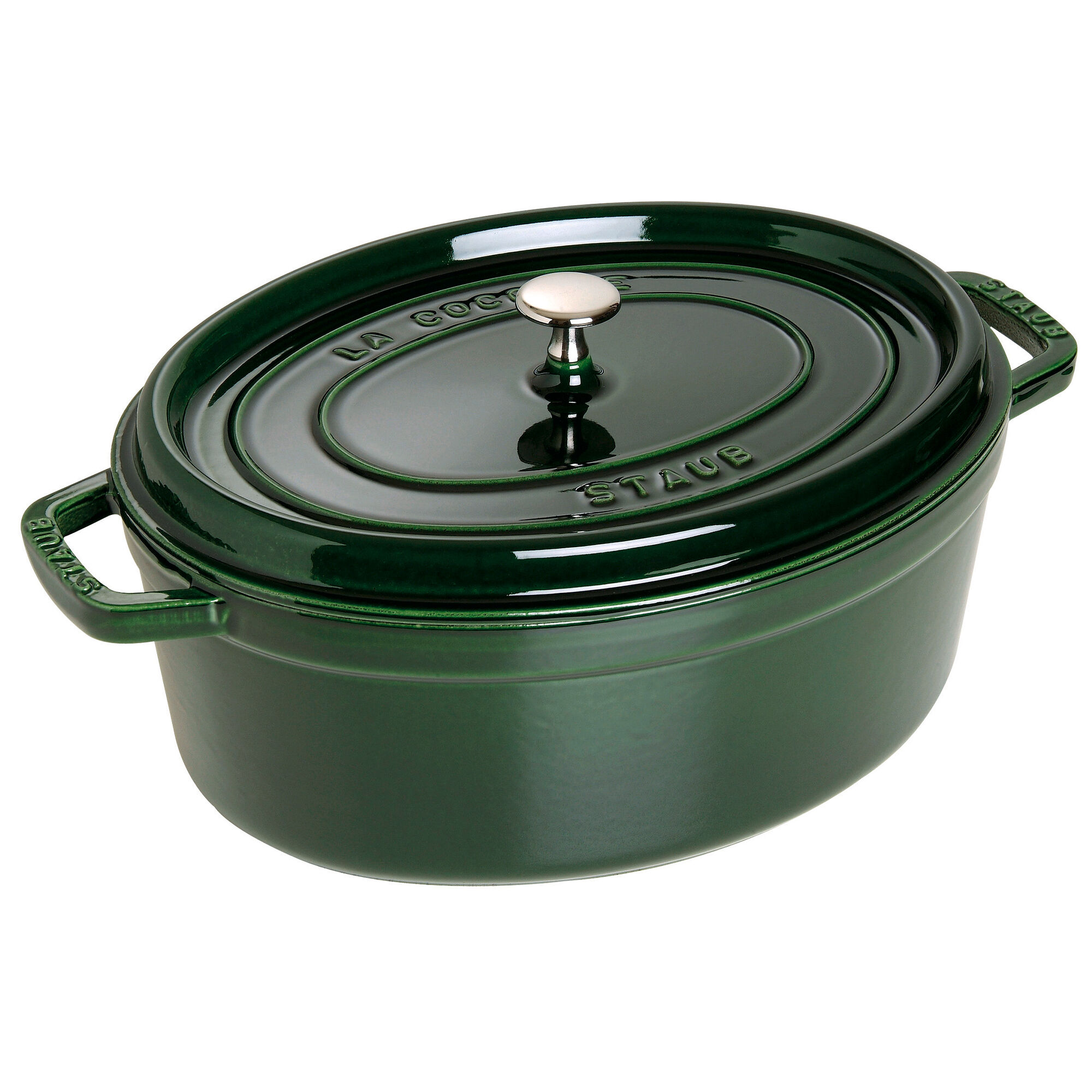 Staub La Cocotte Oval Støbejernsgryde 31 Cm       Liter  Basilikagrøn