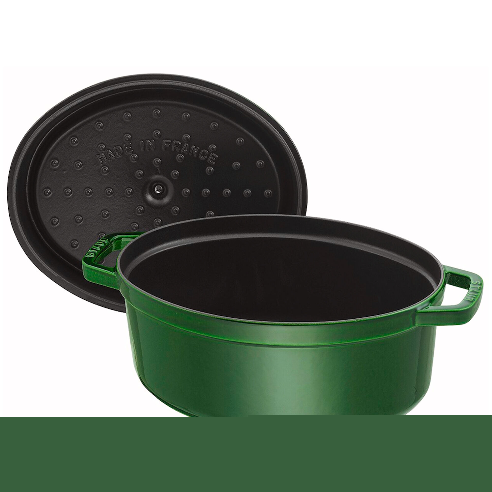 Staub La Cocotte Oval Støbejernsgryde 29 Cm       Liter  Basilikumgrøn