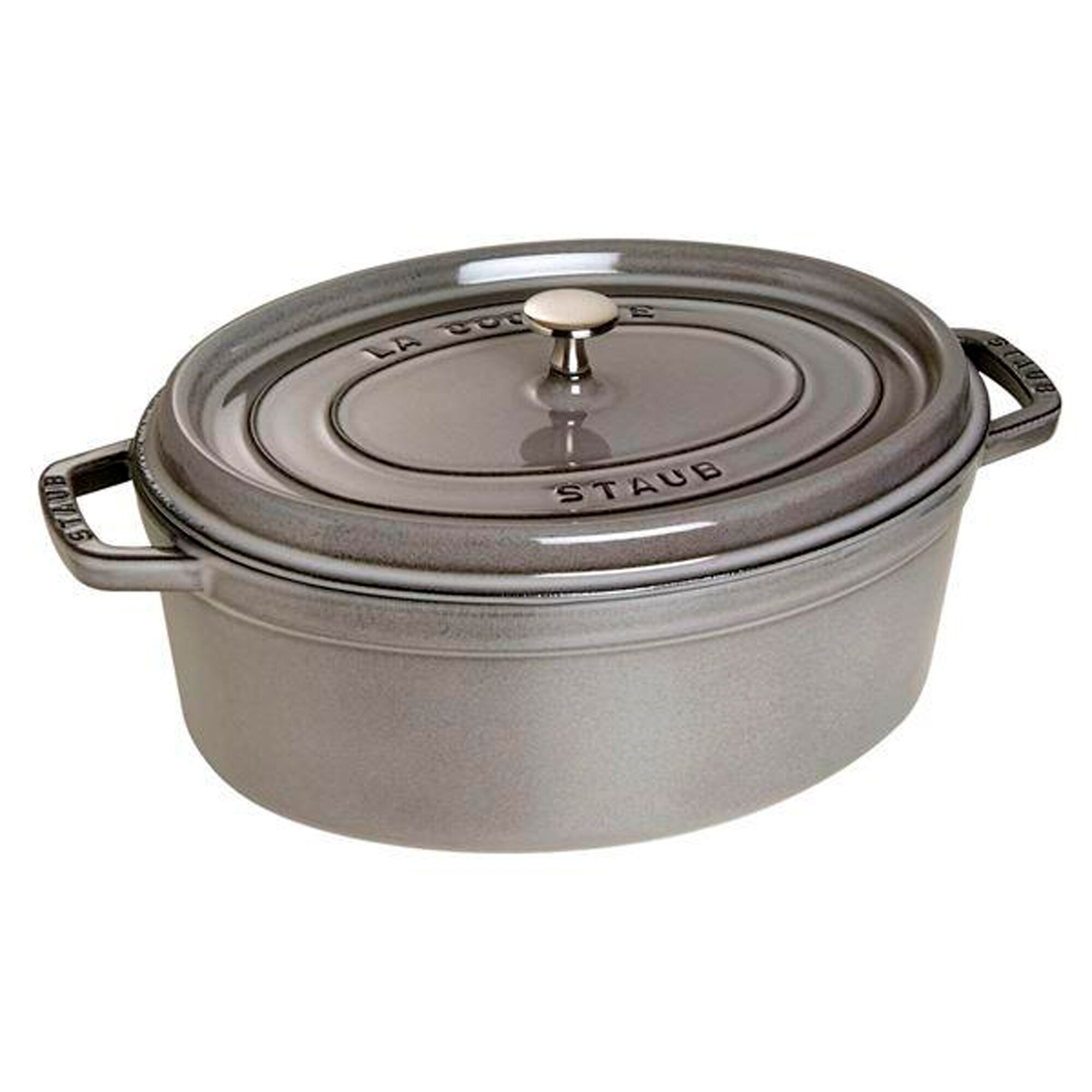 Staub La Cocotte Oval Støbejernsgryde 31 Cm       Liter  Grafitgrå