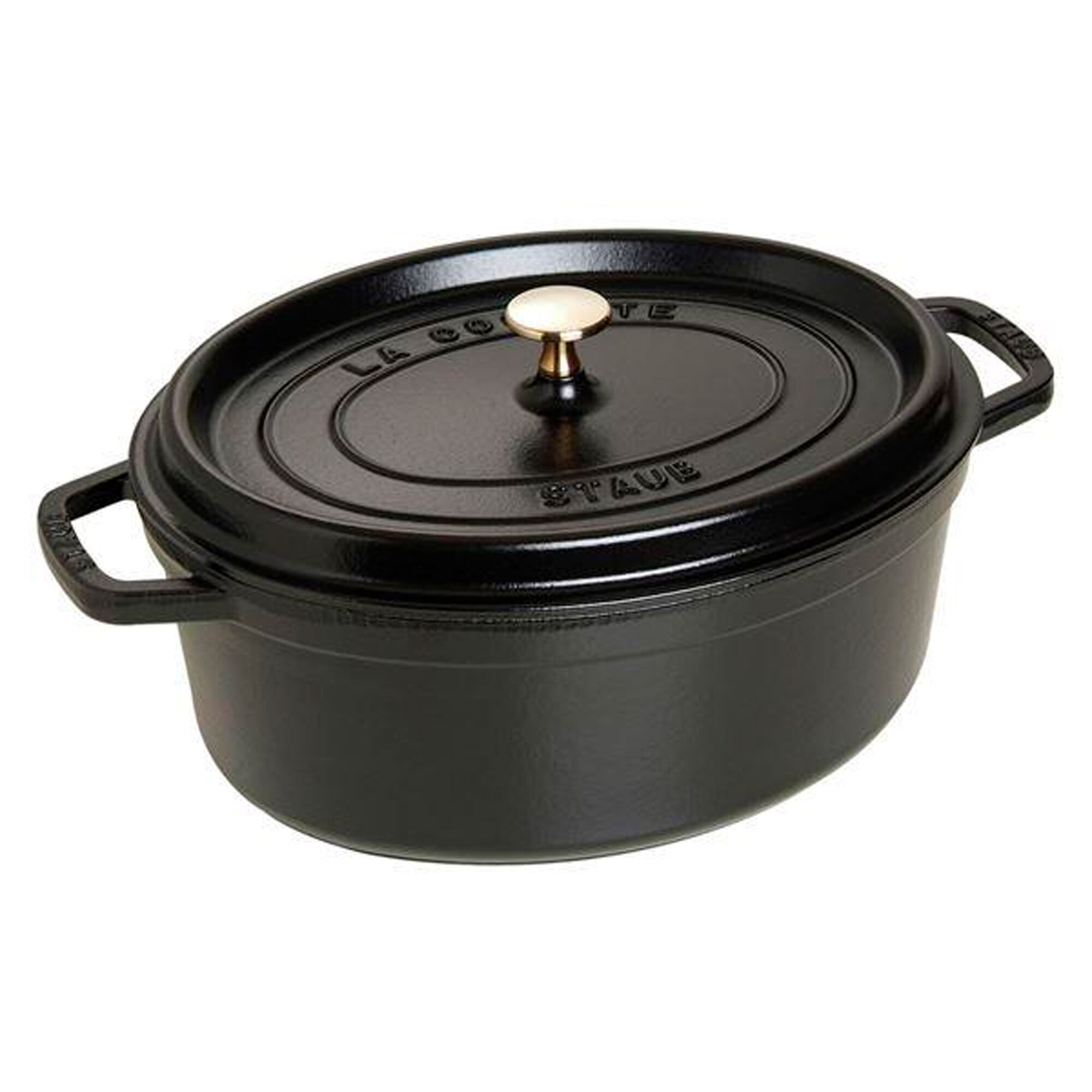 Staub La Cocotte Oval Støbejernsgryde 31 Cm       Liter  Sort