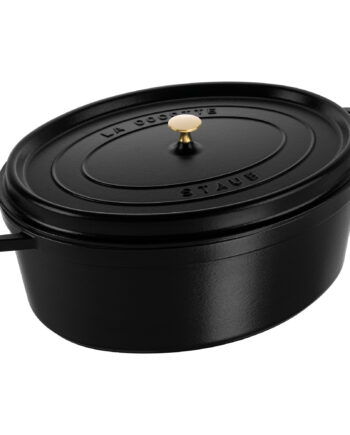 Staub La Cocotte Oval Støbejernsgryde 33 Cm       Liter  Sort