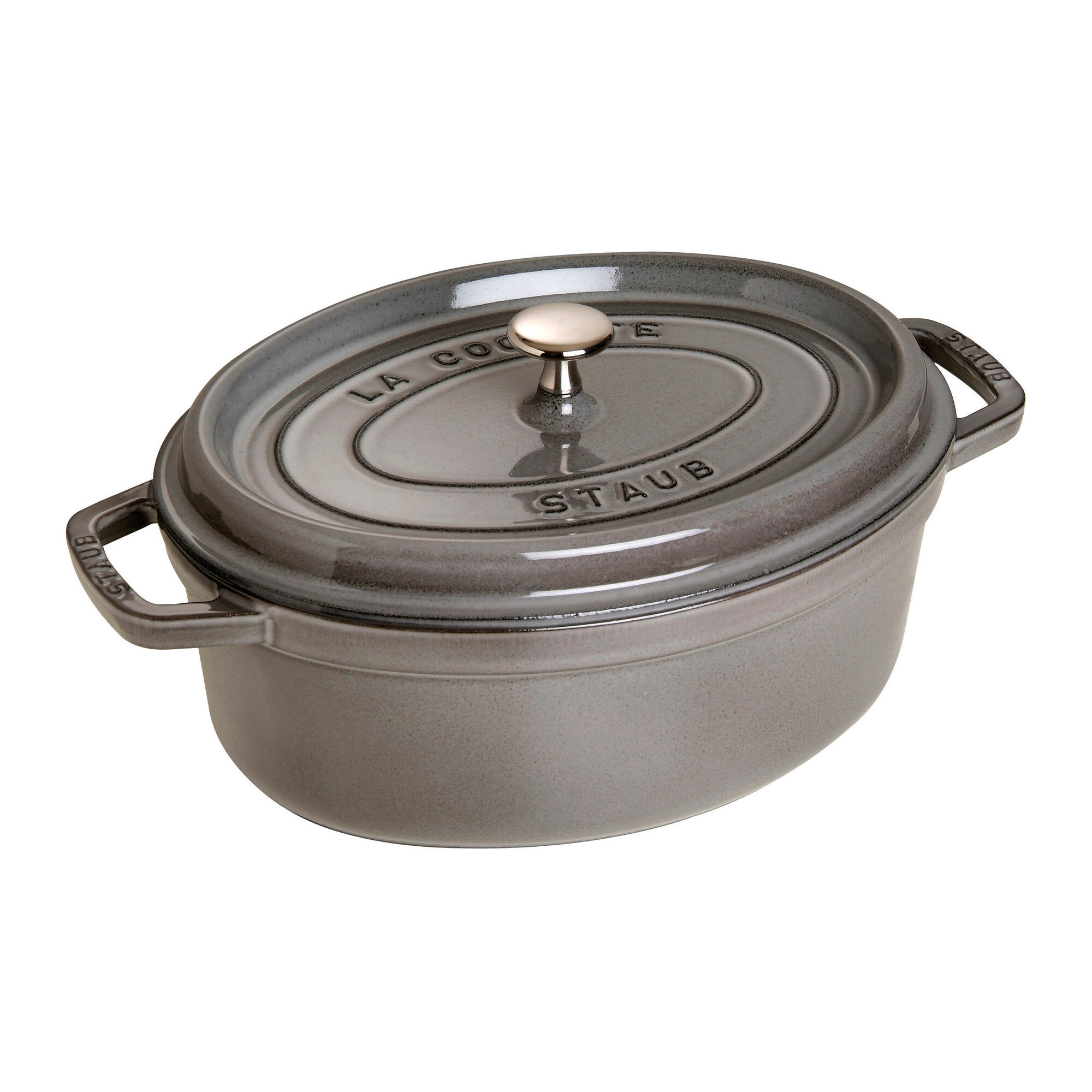 Staub La Cocotte Oval Støbejernsgryde Liter Grafitgrå