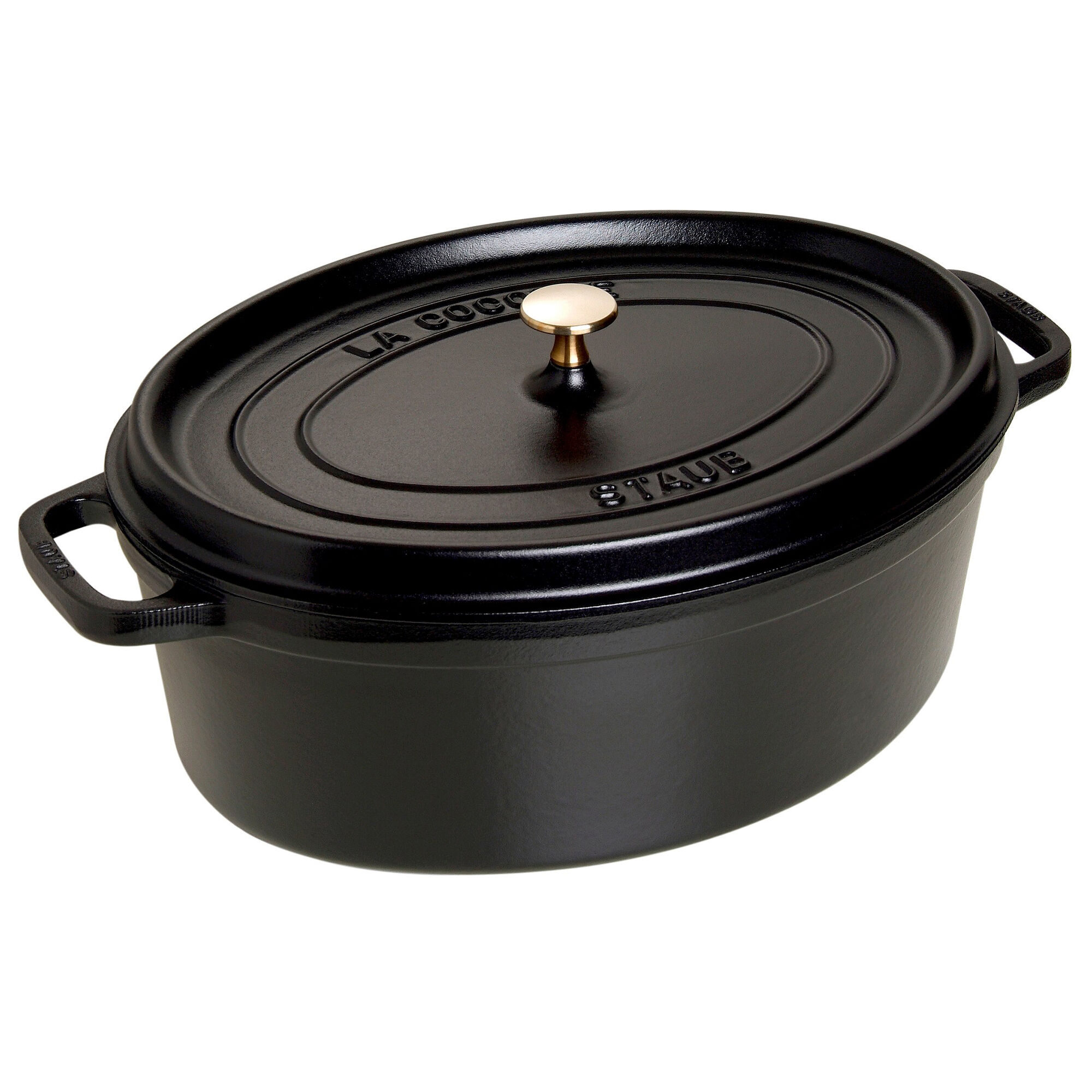 Staub La Cocotte Oval Støbejernsgryde Liter Sort