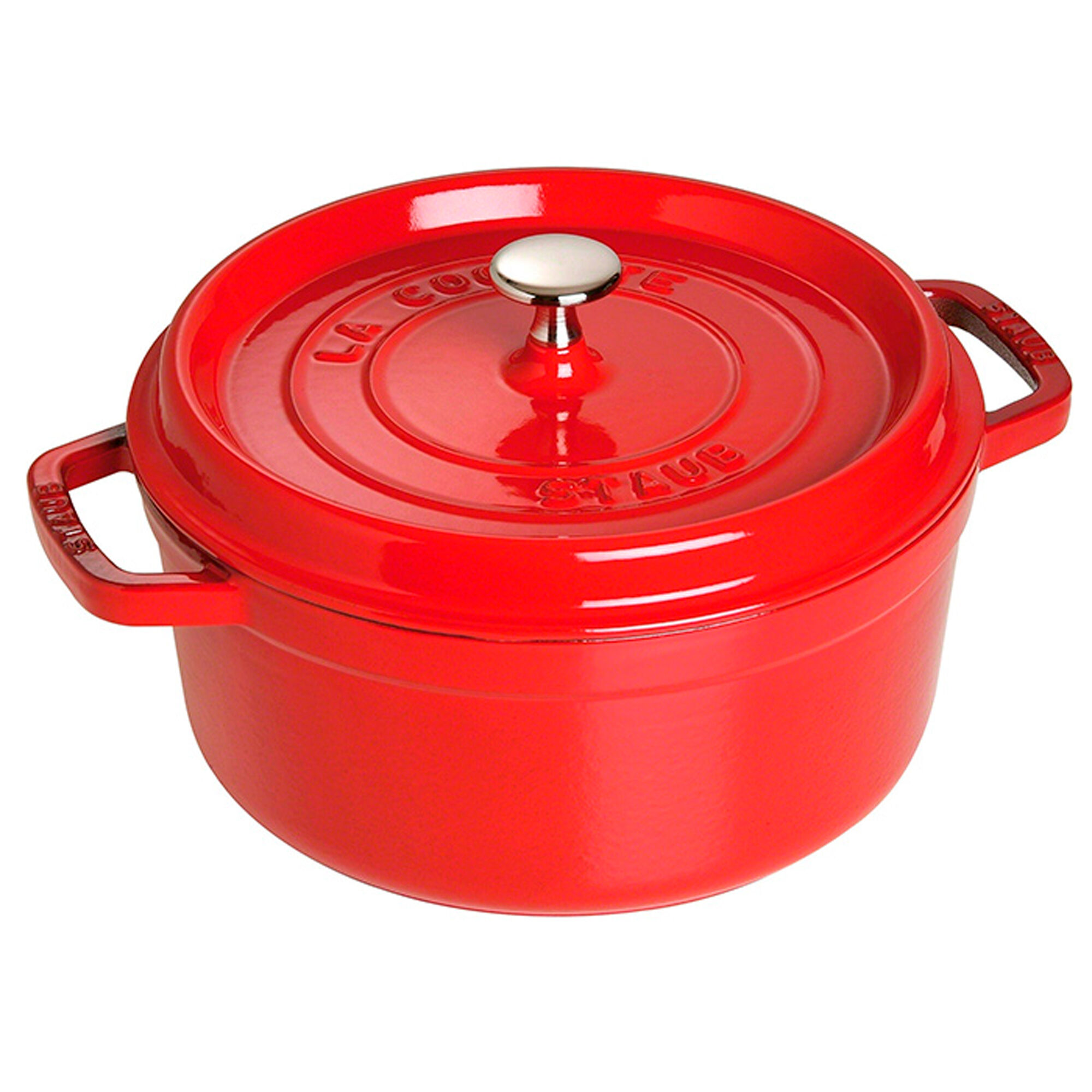 Staub La Cocotte Rund Støbejernsgryde 26 Cm          Kirsebærrød