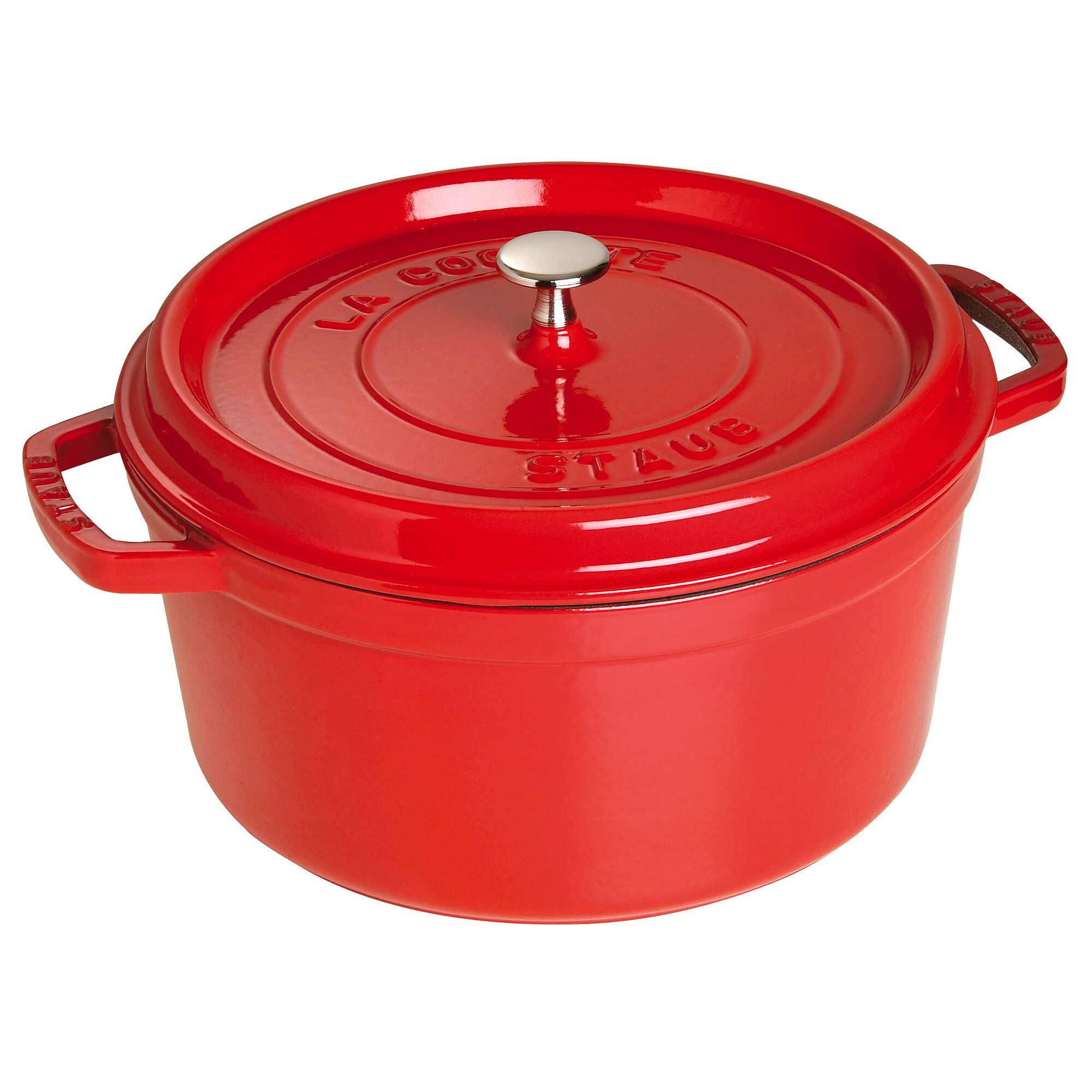 Staub La Cocotte Rund Støbejernsgryde 28 Cm       Liter  Kirsebærrød