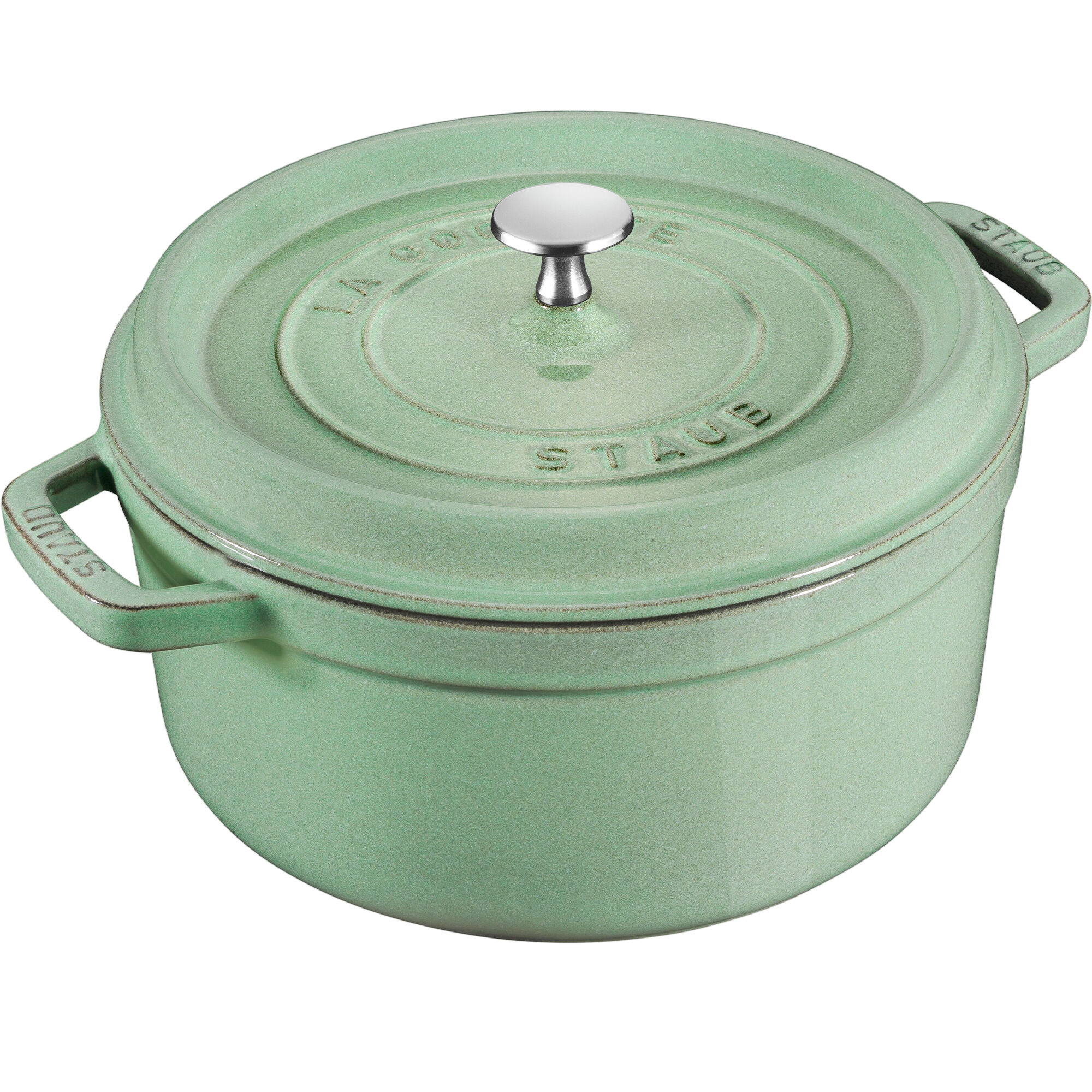 Staub La Cocotte Rund Støbejernsgryde 28 Cm       Literr  Salviegrøn