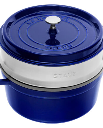 Staub La Cocotte Støbejernsgryde 26 Cm Med Dampindsats  Mørkeblå