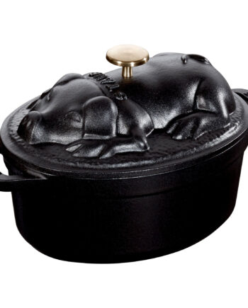 Staub La Cocotte Støbejernsgryde 17 Cm Med Griselåg  Sort