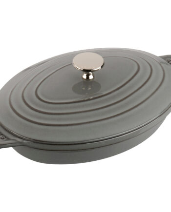 Staub Ovnfast Form 23 Cm Med Låg  Grå
