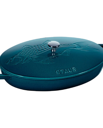 Staub Ovnform Med Låg 33 Cm  Fiskemotiv