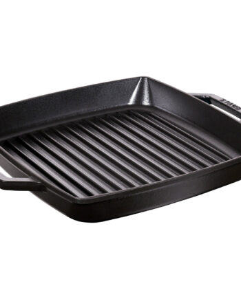 Staub Pure Grill Kvadratisk Grillpande 28 Cm Sort