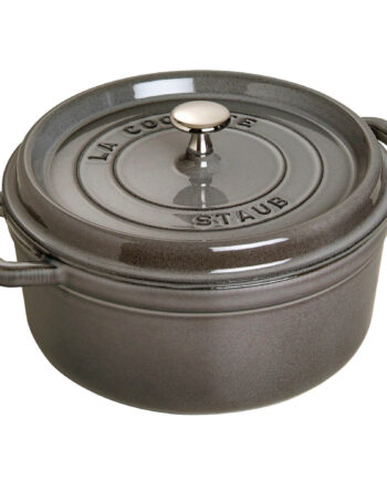 Staub Rund Gryde 24 Cm     Liter Grafitgrå