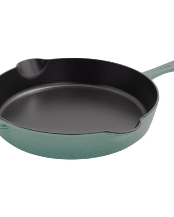 Staub Stegepande   Støbejern 28 Cm  Eukalyptusgrøn