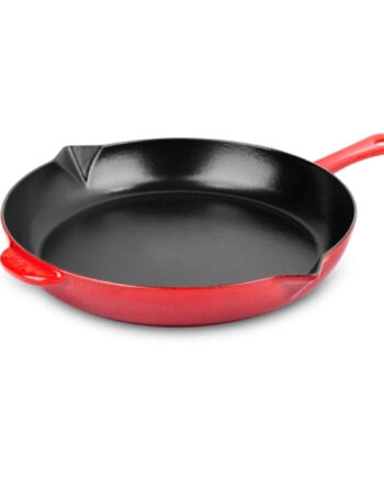 Staub Stegepande   Støbejern 26 Cm  Kirsebærrød