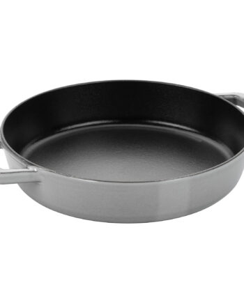 Staub Stegepande   Støbejern Med   Håndtag 20 Cm  Grafitgrå