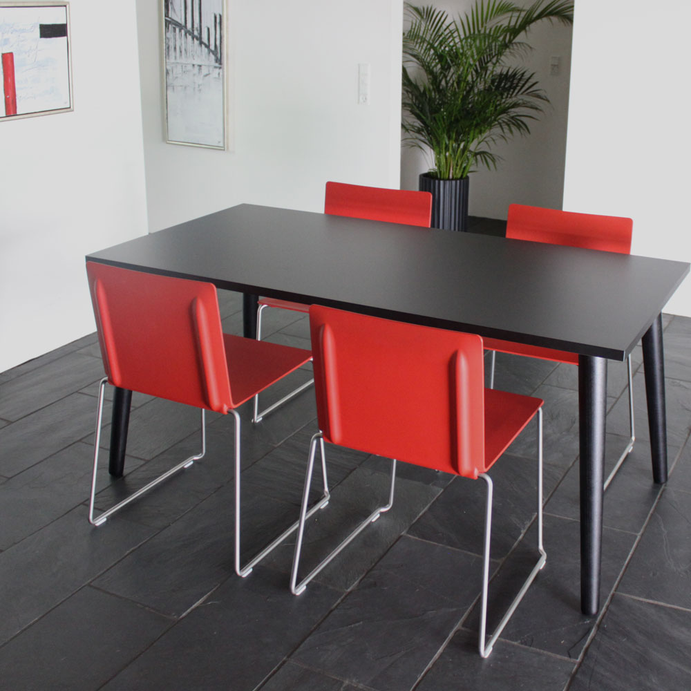 Strati Spisebord   Sort Laminat