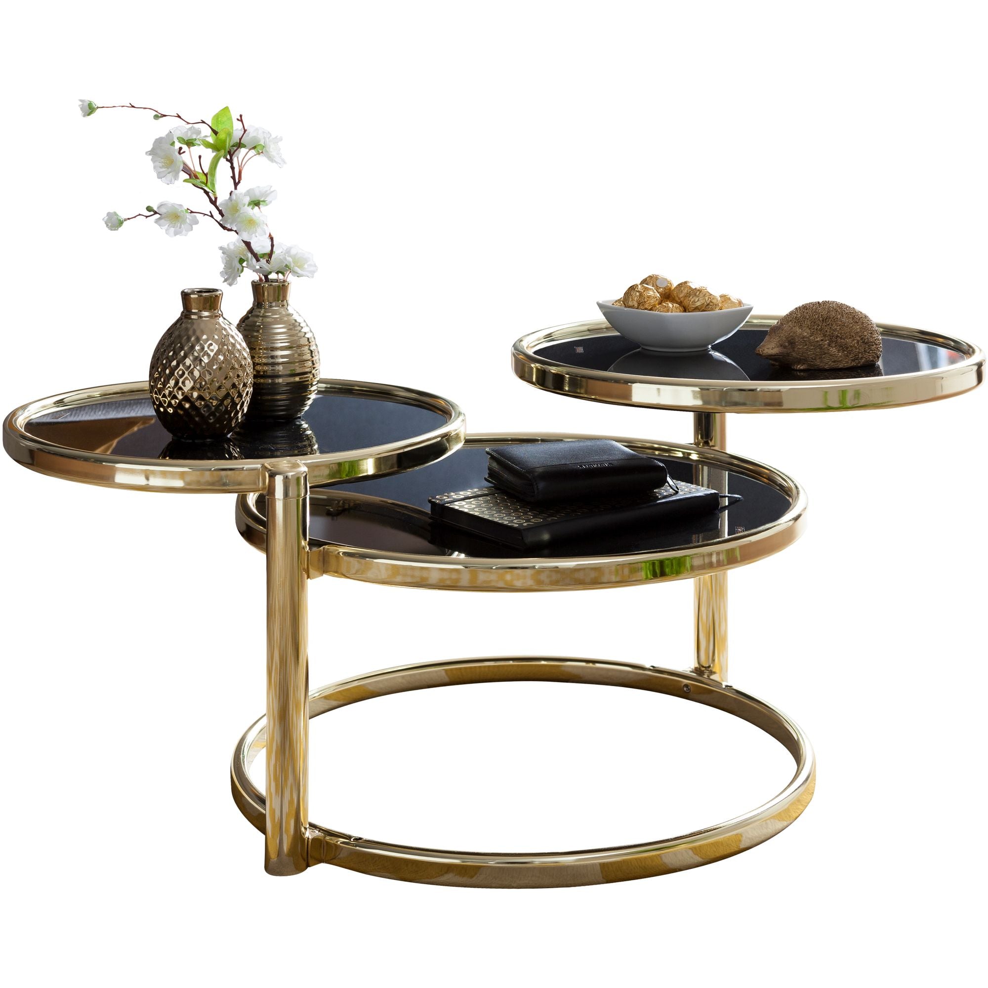 Susi Sidebord Af Metalglas Guld