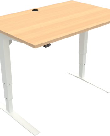 To-bens Hæve- Sænkebord Zennord Rise Rest Ergonomisk L120xb80 Cm Natur Hvid