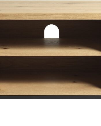 Tv-bord Tv-møbel Nordique Design Livorno 170ã 42ã 55 Cm Natur Egetræ Og Sort Metal