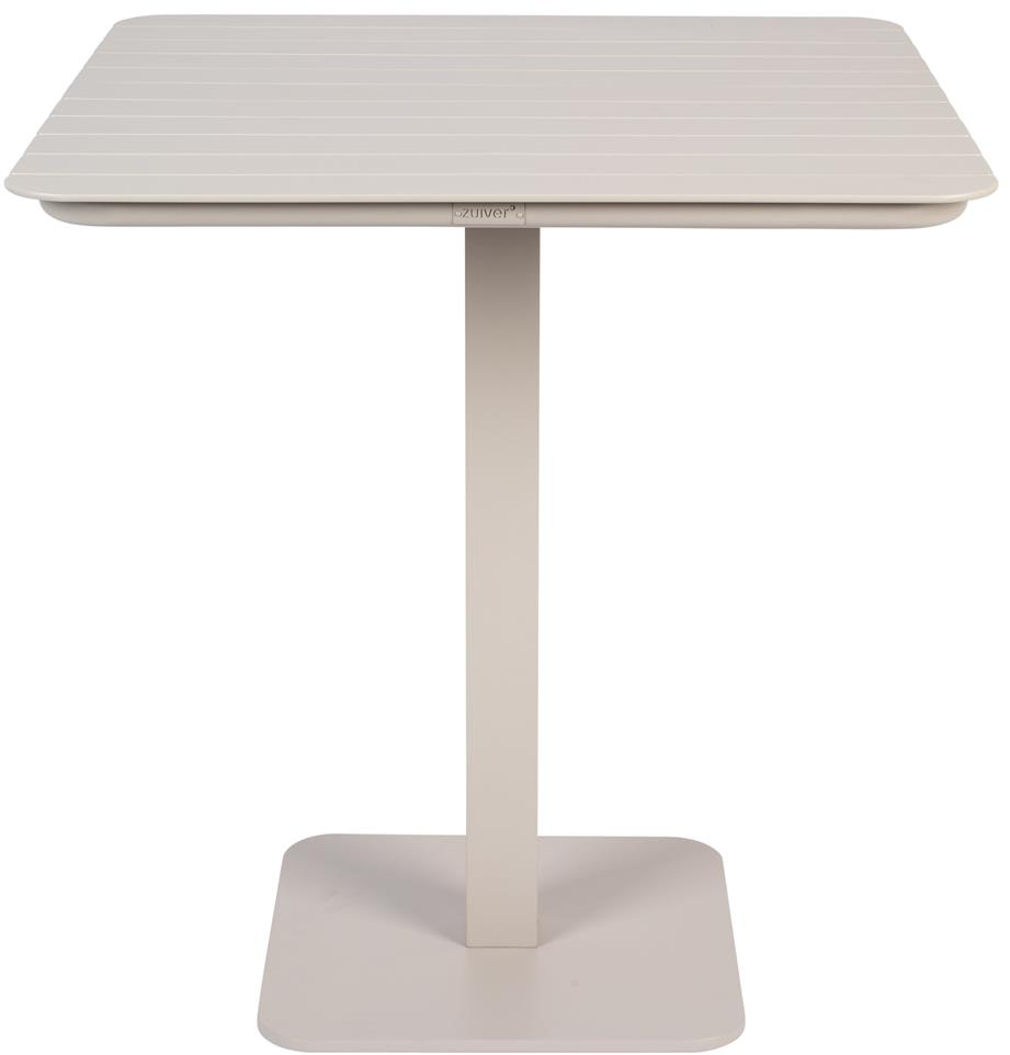 Udendørs Café- Og Terrassebord Zuiver Vondel 71 71 Cm H75 Pulverlakeret Aluminium Sølv