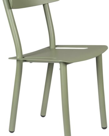 Udendørs Spisebordsstol Zuiver Friday Taupe Aluminium Stabelbar 140 Kg Havestol