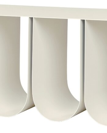 Væghylde Vægreol Kristina Dam Curved   Pulverlakeret Stål  Beige  84   24   30 Cm