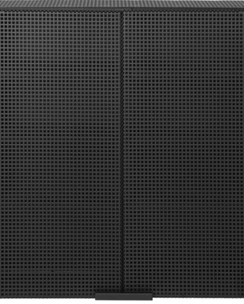 Vægskab Kristina Dam Grid   Sort Pulverlakeret Stål  Minimalistisk Design  60x60x15 Cm